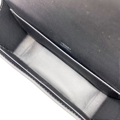 Hermes Geta Black Chevre Palladium Hardware