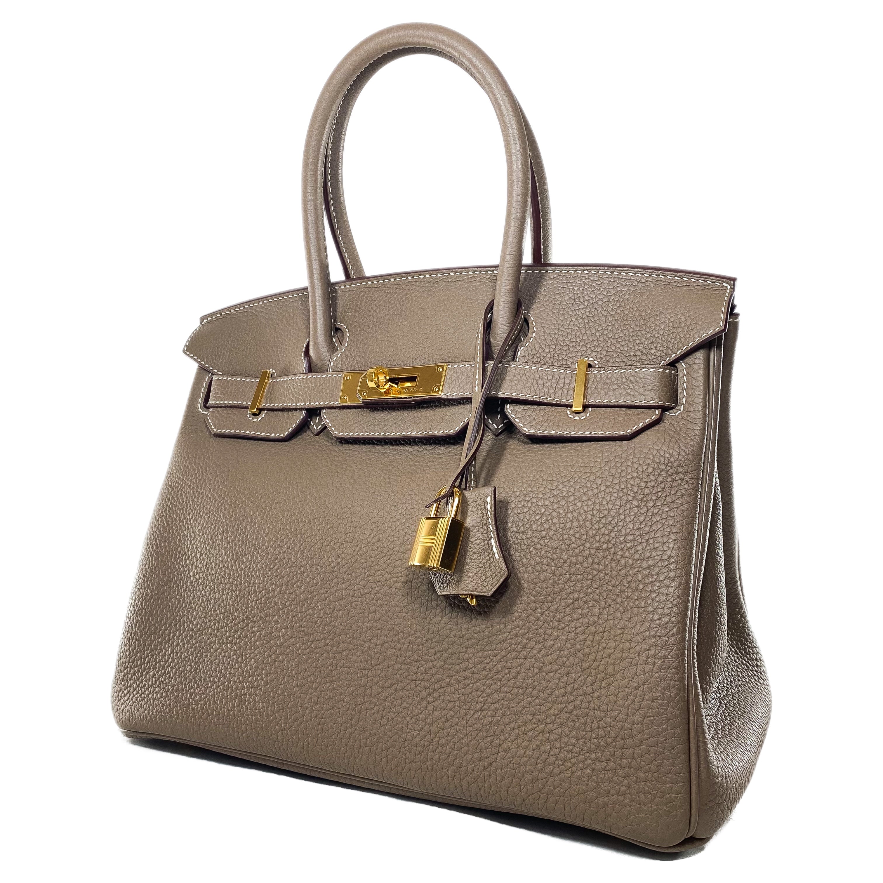 Hermes Birkin 30 Etoupe Togo Gold Hardware