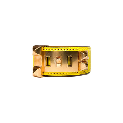 Hermes Jaune de Naples Collier de Chien CDC 24 Bracelet