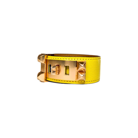 Hermes Jaune de Naples Collier de Chien CDC 24 Bracelet