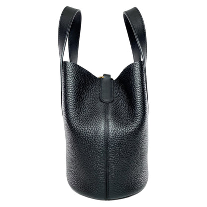 Hermes In-The-Loop 18 Black Clemence Gold Hardware