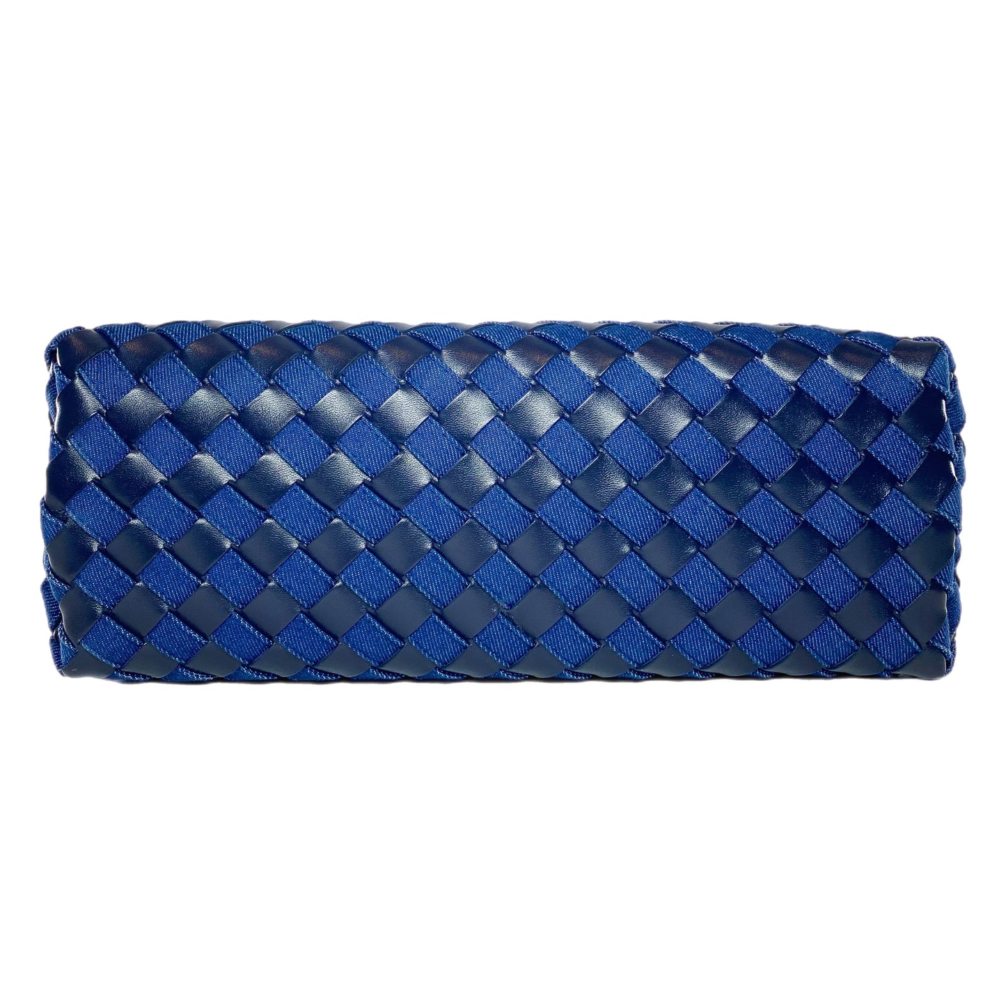 Bottega Veneta Black Navy Denim Leather Andiamo Bag