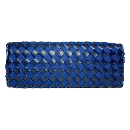 Bottega Veneta Black Navy Denim Leather Andiamo Bag