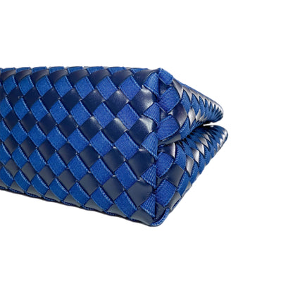 Bottega Veneta Black Navy Denim Leather Andiamo Bag