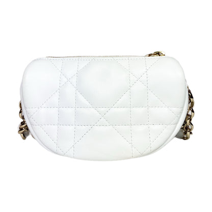 Dior White Small Vibe Hobo Bag