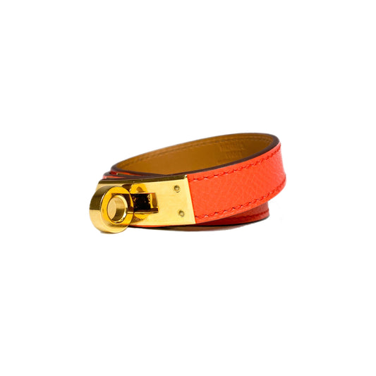 Hermes Feu Kelly Double Tour Bracelet