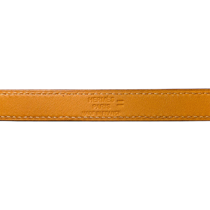 Hermes Orange Lizard Kelly Double Tour Bracelet