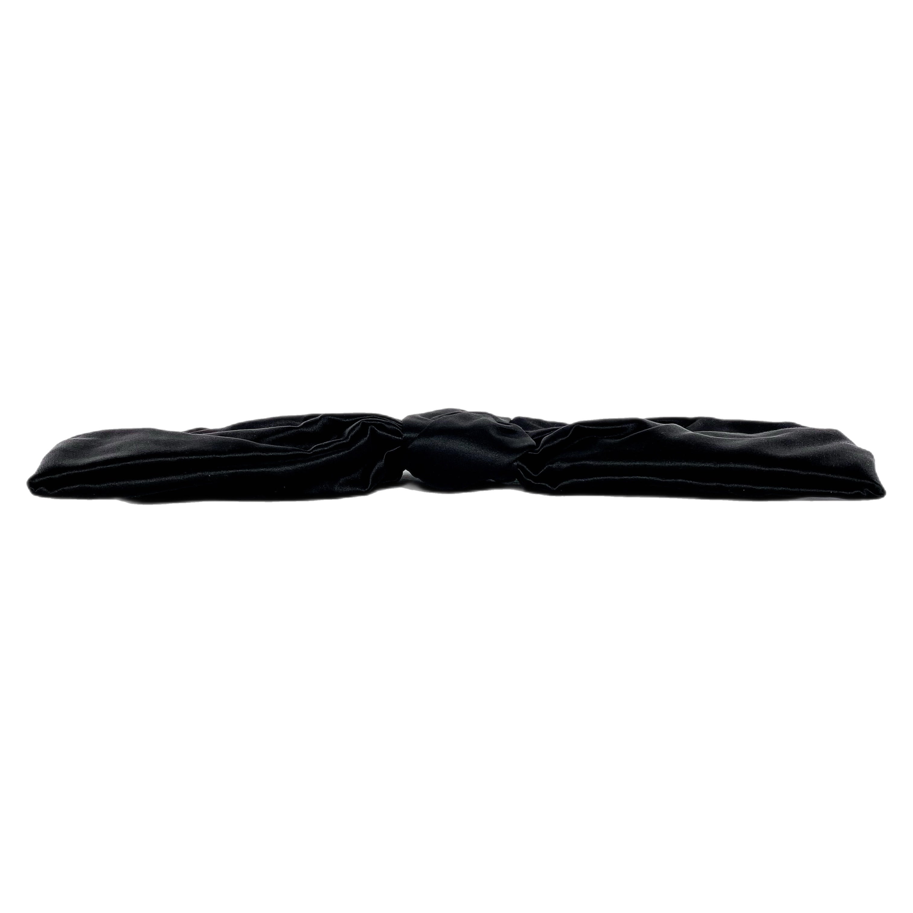 Valentino Black Satin Bow Clutch with Strap