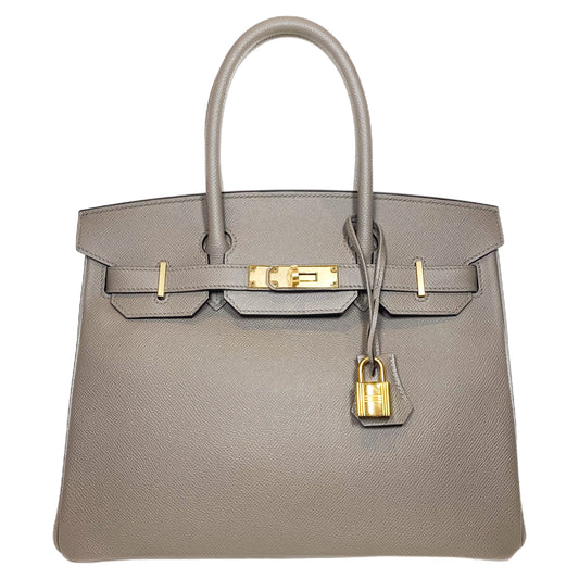 Hermes Birkin 30 Gris Asphalt Epsom Gold Hardware