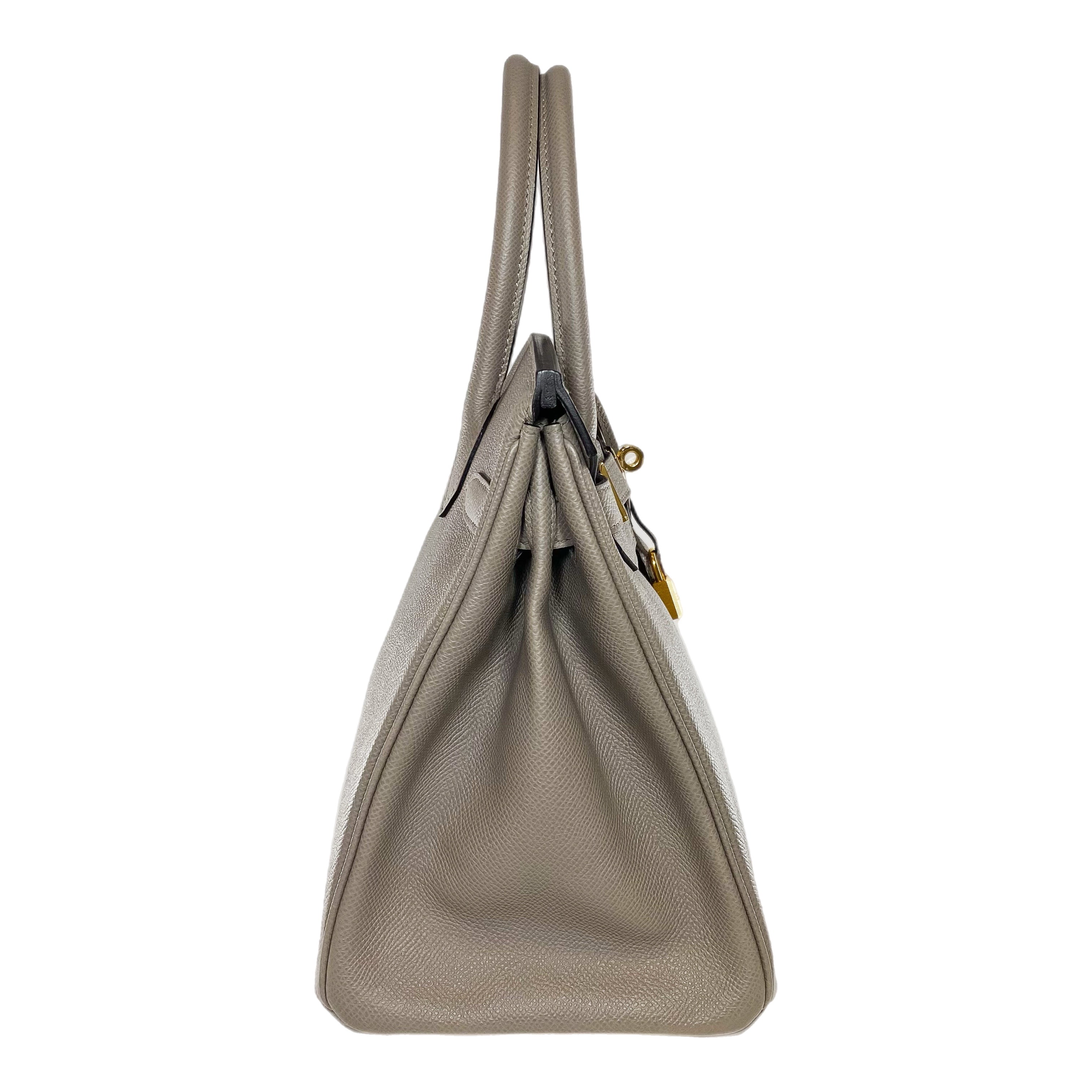 Hermes Birkin 30 Gris Asphalt Epsom Gold Hardware