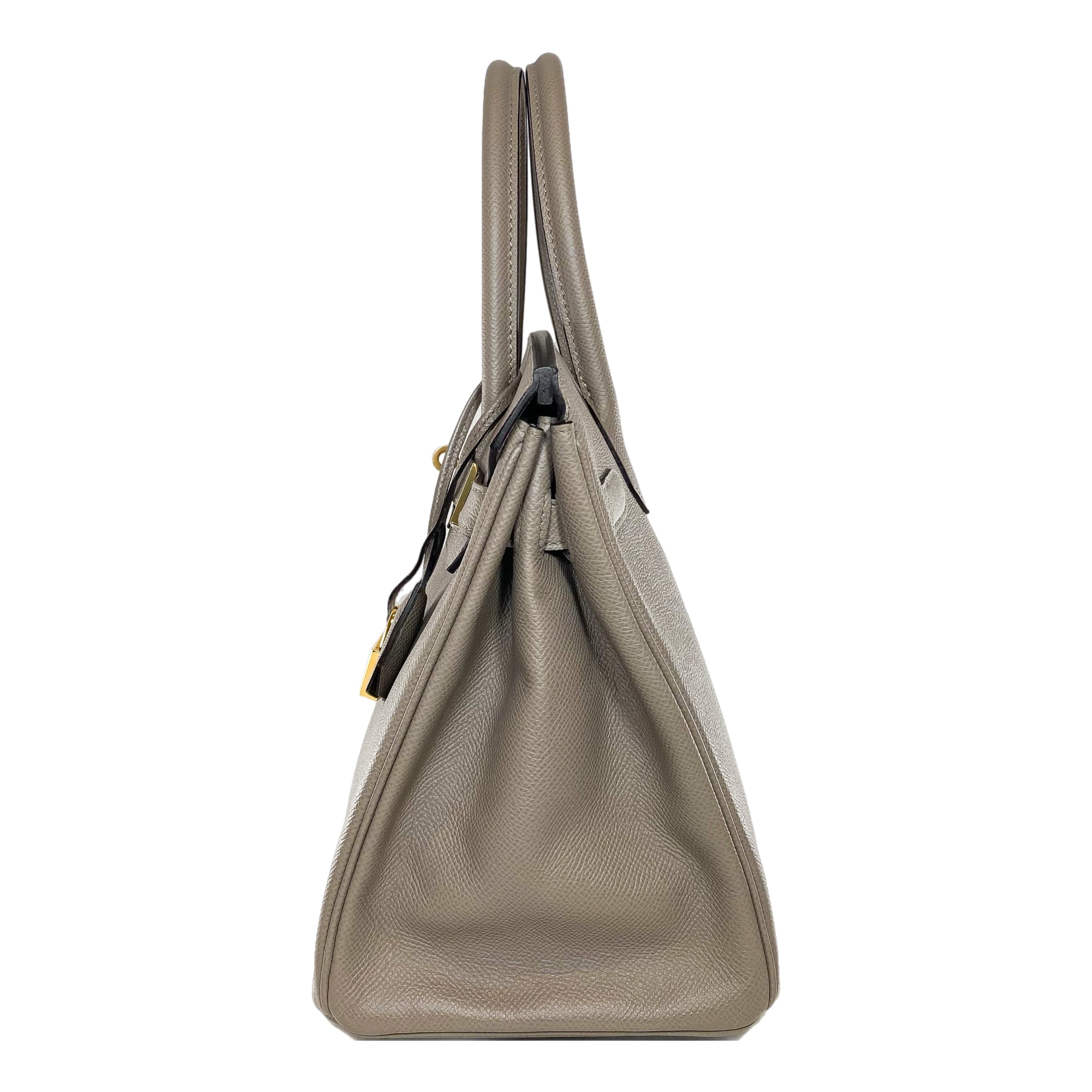 Hermes Birkin 30 Gris Asphalt Epsom Gold Hardware