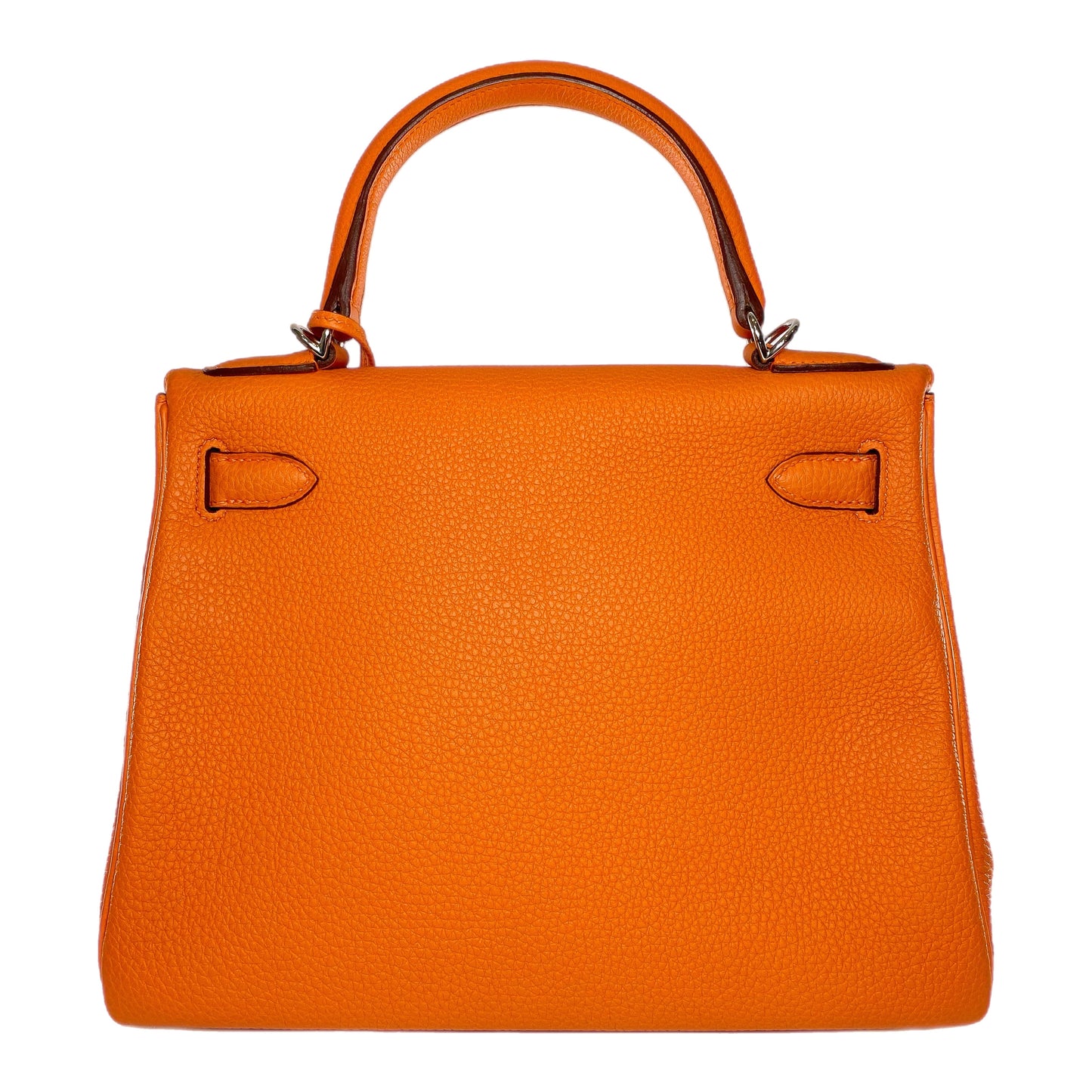 Hermes Kelly 28 Orange Togo Palladium Hardware