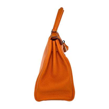 Hermes Kelly 28 Orange Togo Palladium Hardware