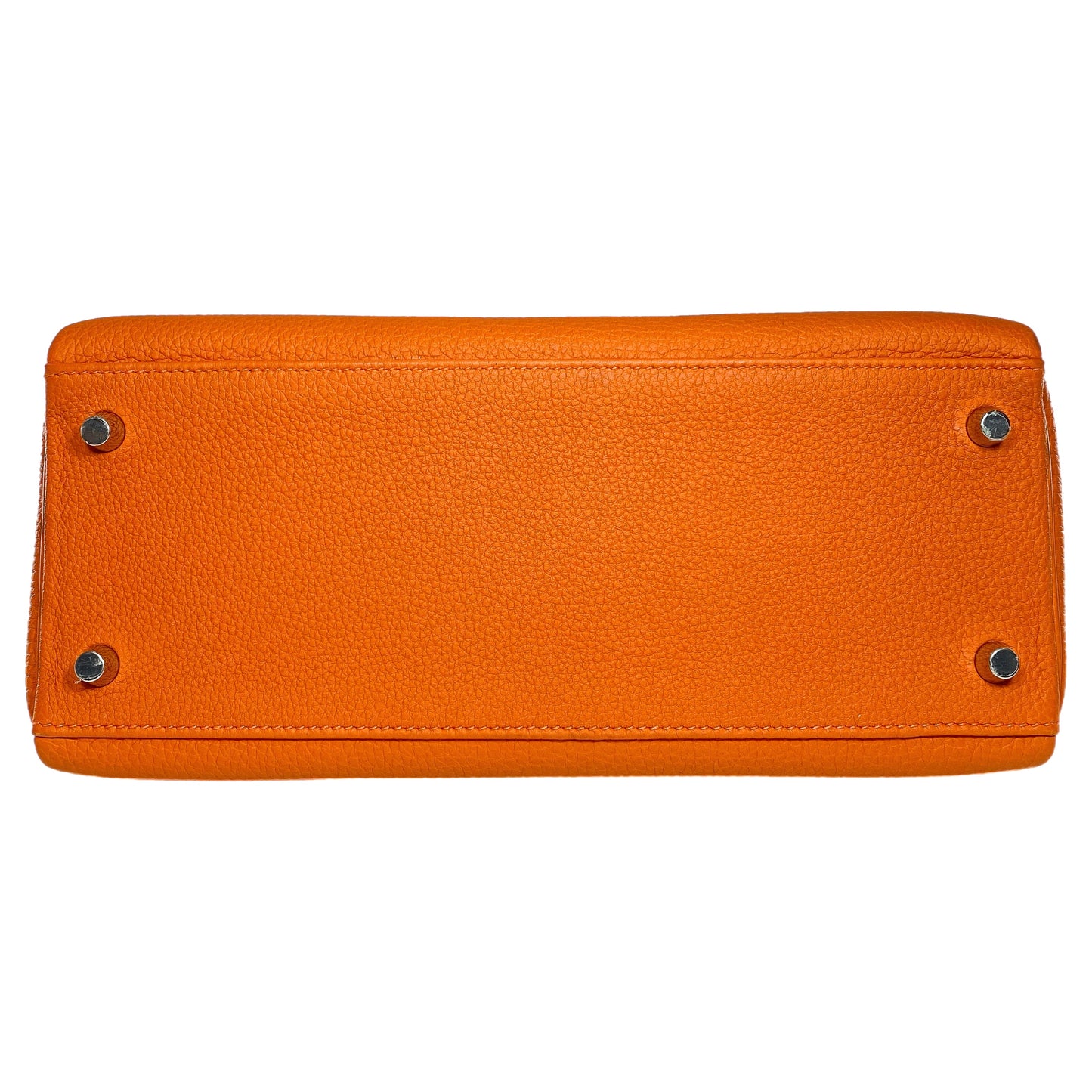 Hermes Kelly 28 Orange Togo Palladium Hardware