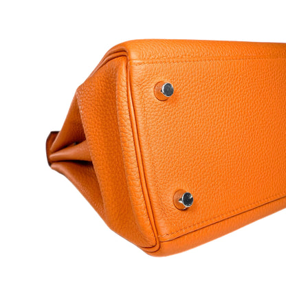 Hermes Kelly 28 Orange Togo Palladium Hardware