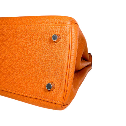 Hermes Kelly 28 Orange Togo Palladium Hardware