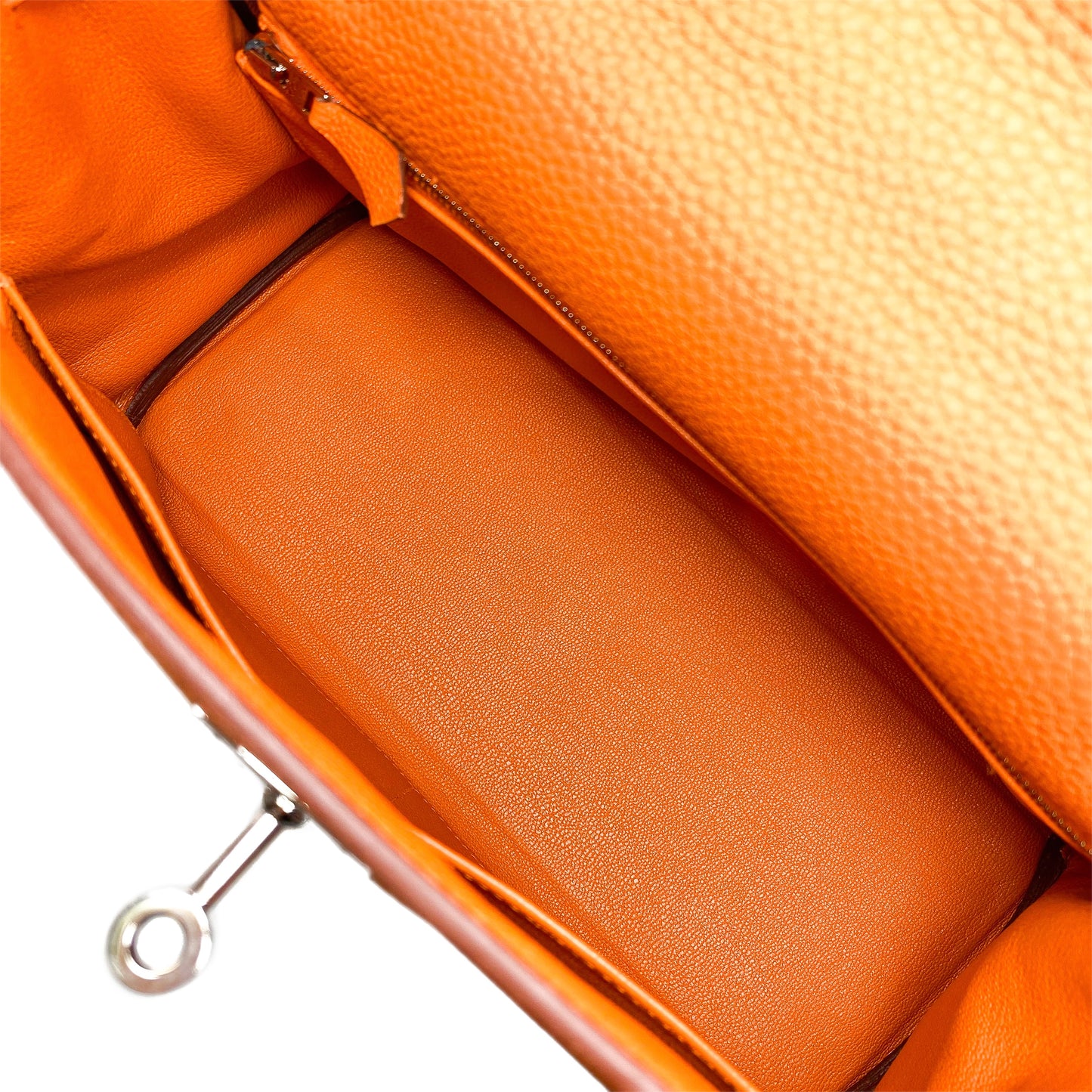 Hermes Kelly 28 Orange Togo Palladium Hardware