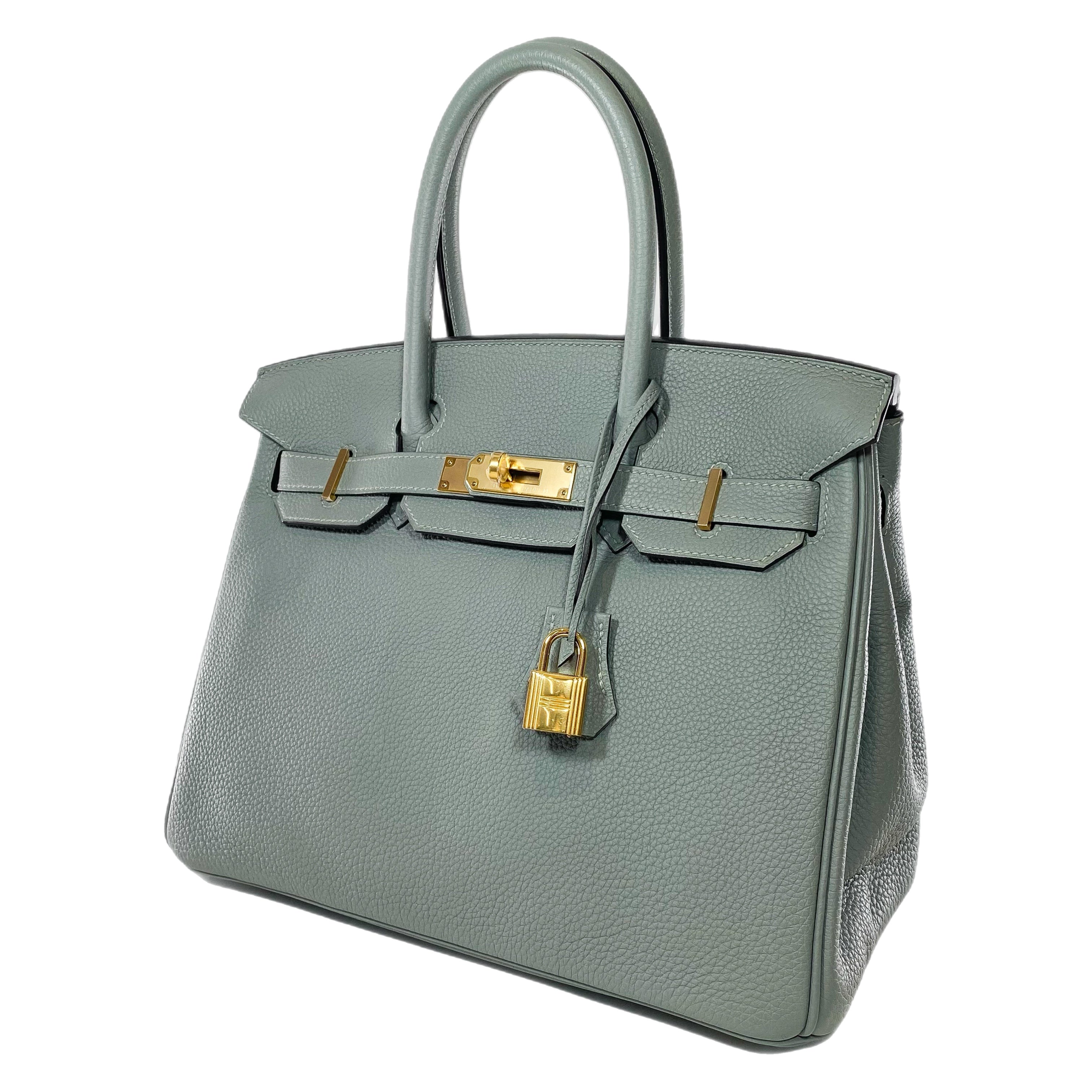 Hermes Birkin 30 Gris Mouette Togo Gold Hardware