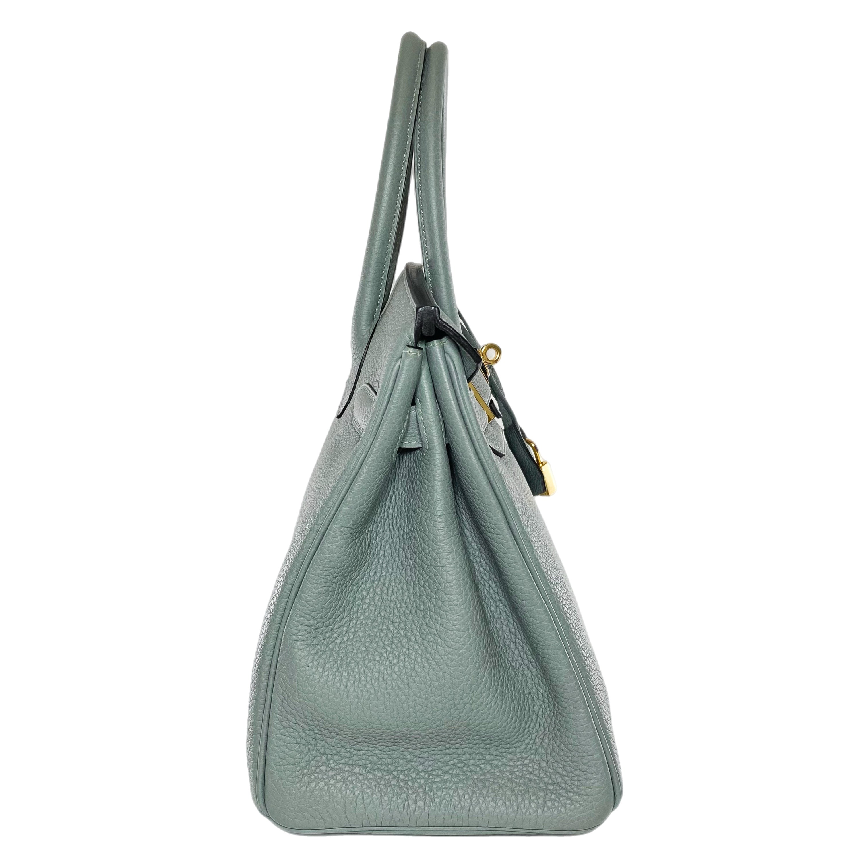 Hermes Birkin 30 Gris Mouette Togo Gold Hardware