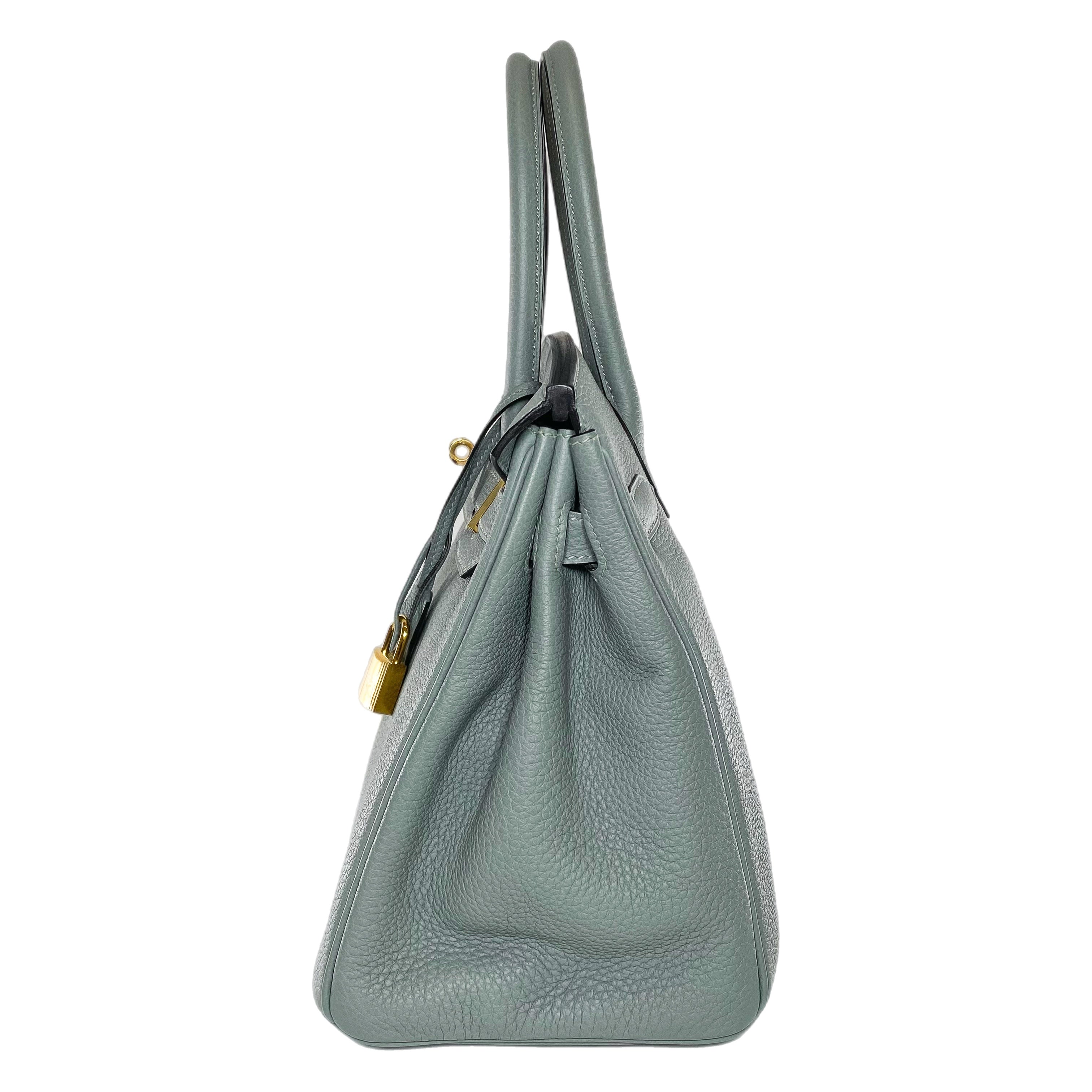 Hermes Birkin 30 Gris Mouette Togo Gold Hardware