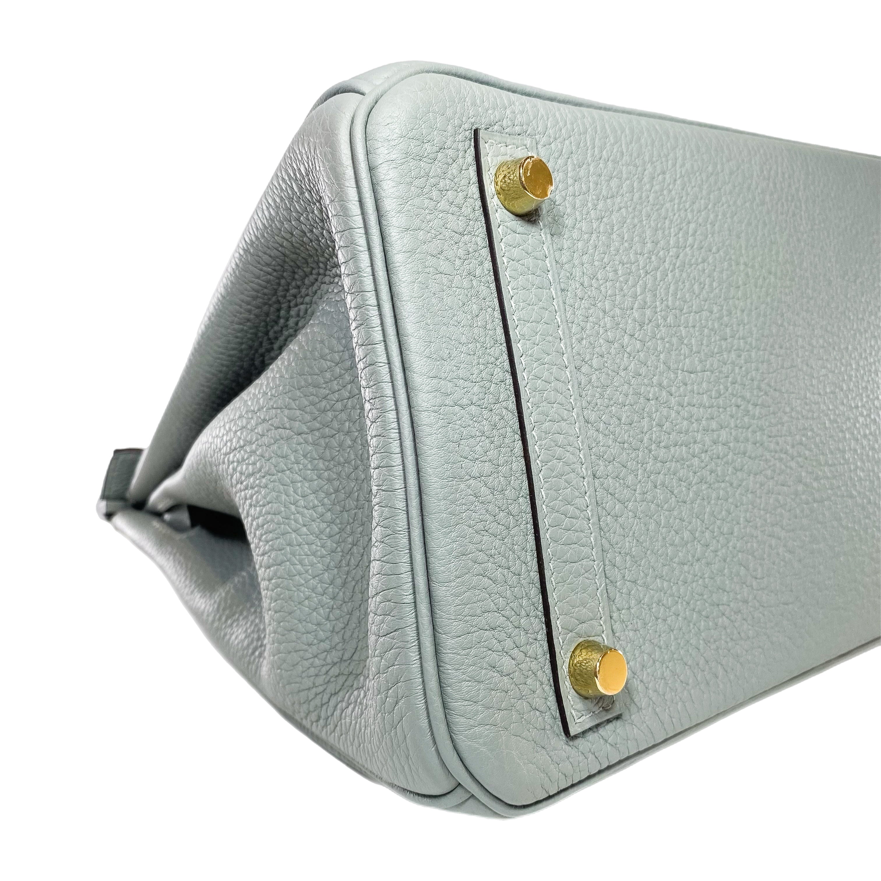 Hermes Birkin 30 Gris Mouette Togo Gold Hardware