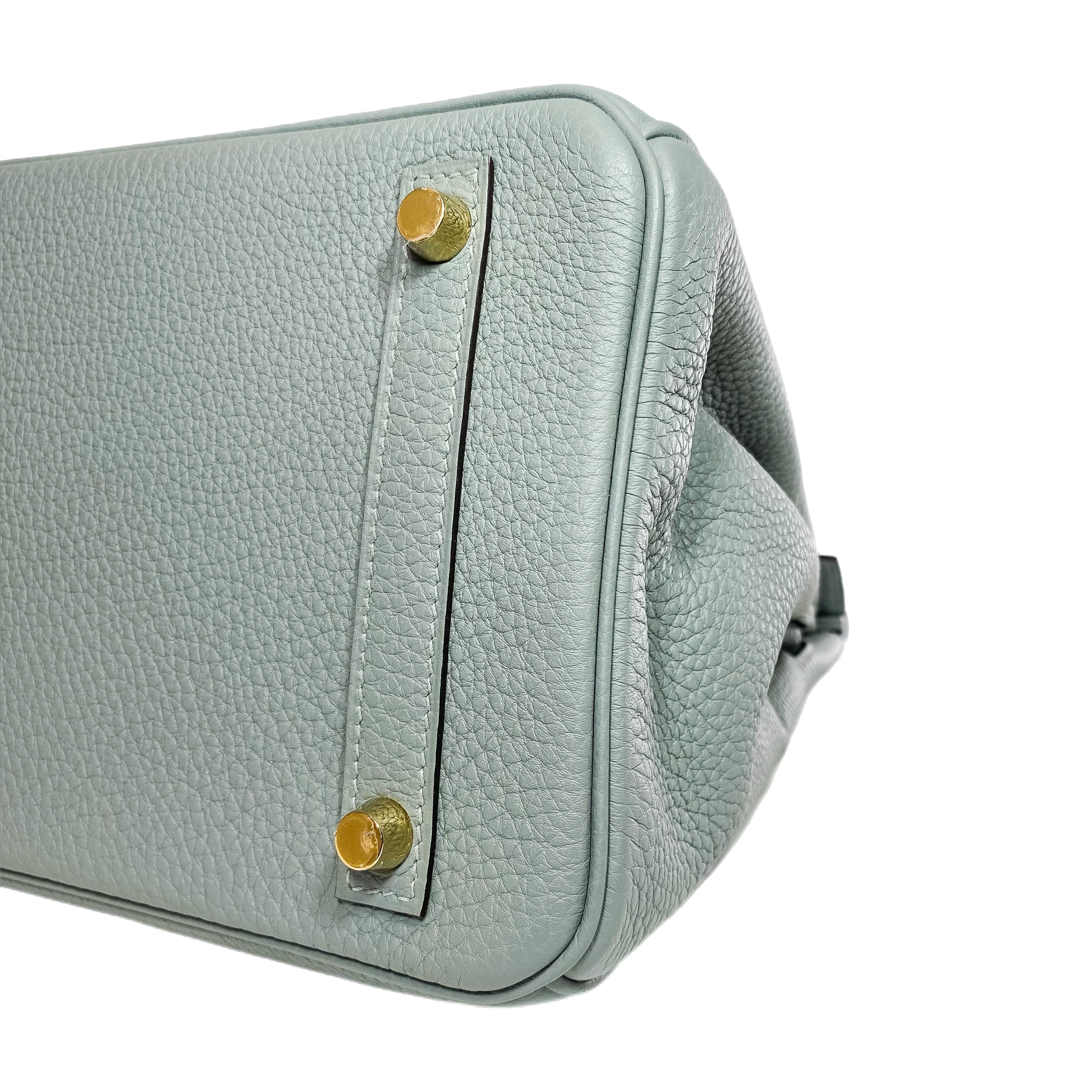 Hermes Birkin 30 Gris Mouette Togo Gold Hardware