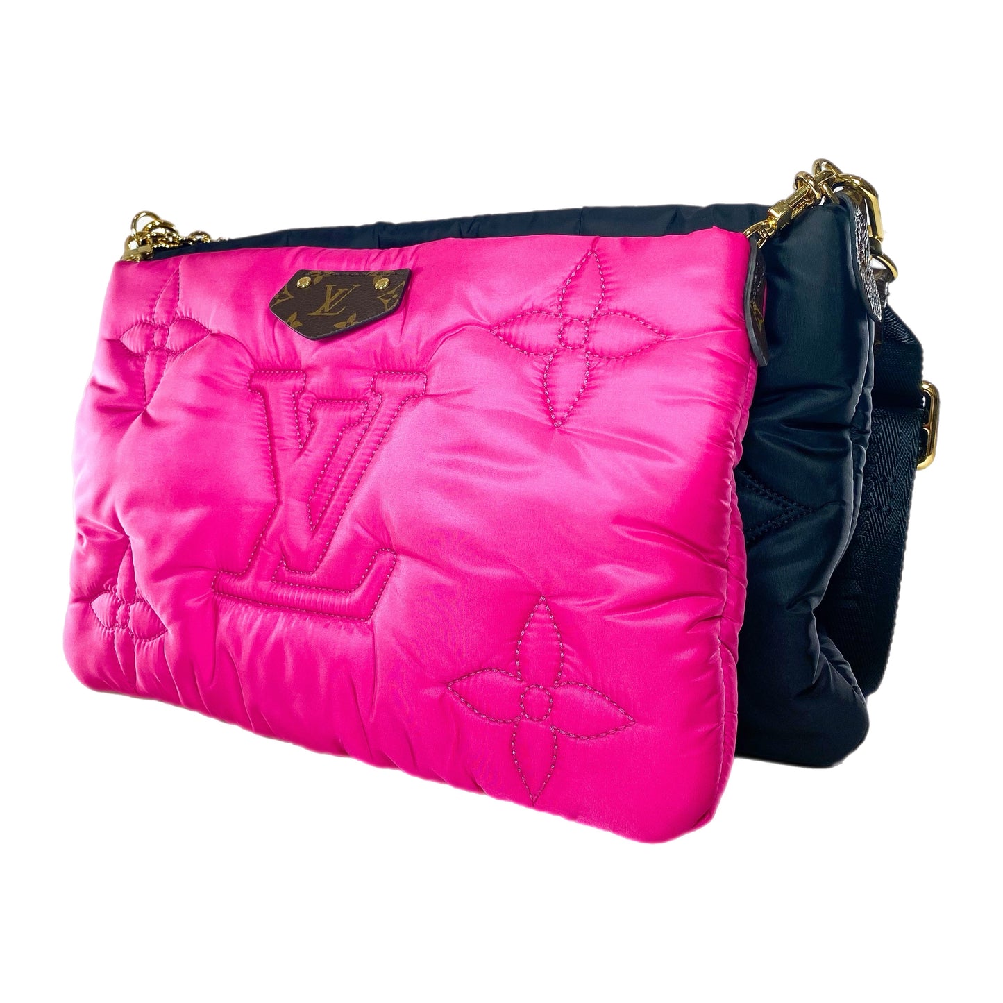 Louis Vuitton Fuchsia Black Econyl Monogram Maxi Pillow Multi Pochette