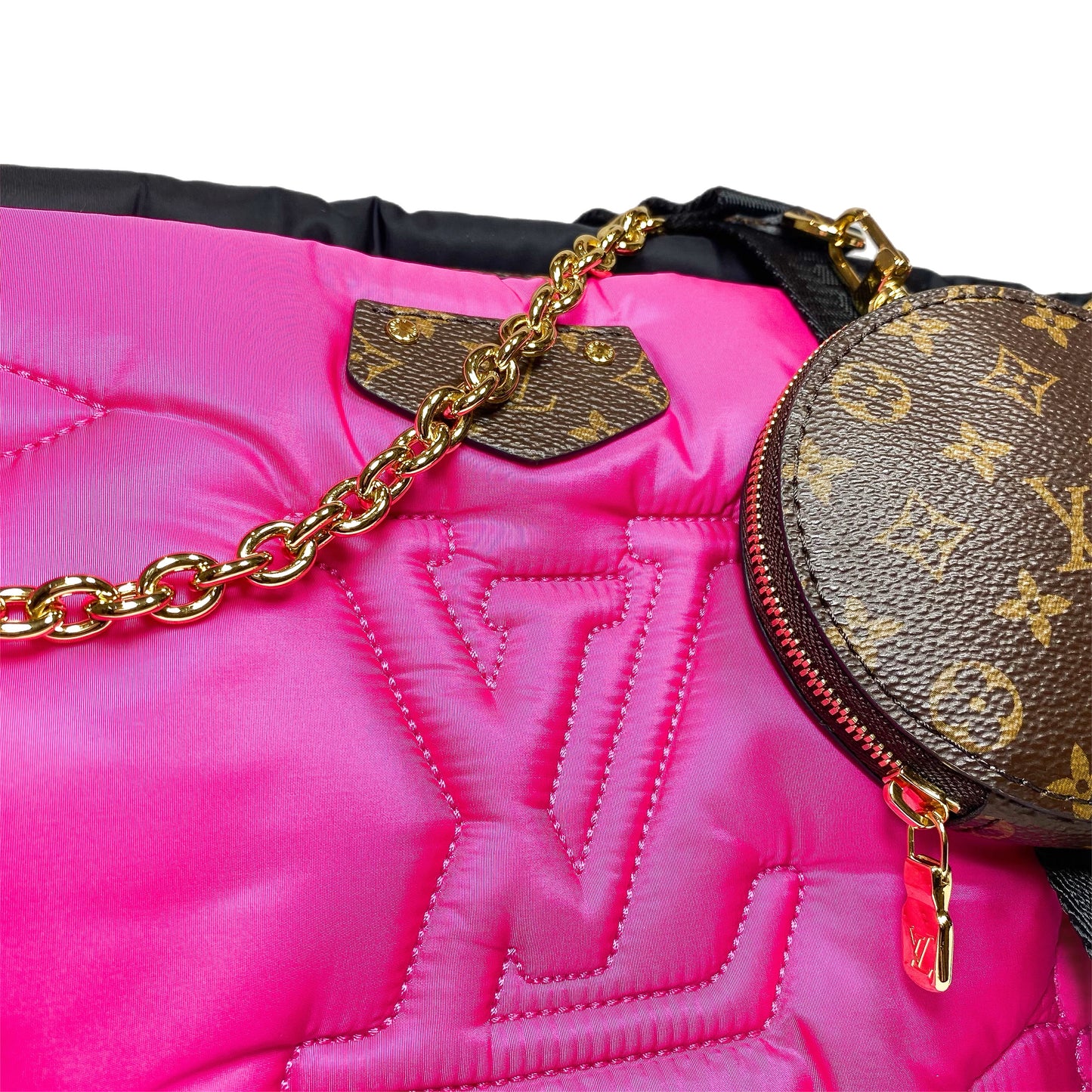Louis Vuitton Fuchsia Black Econyl Monogram Maxi Pillow Multi Pochette