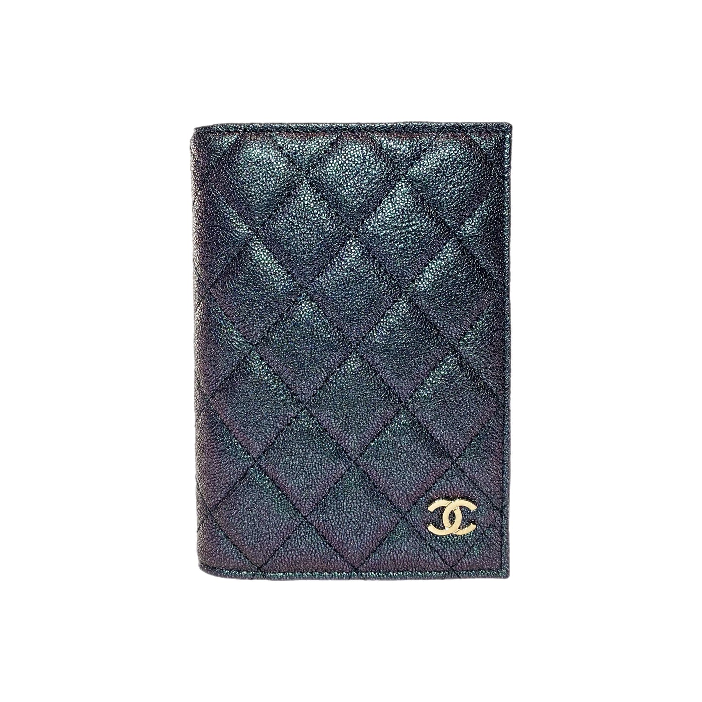 Chanel Iridescent Purple Passport Cover