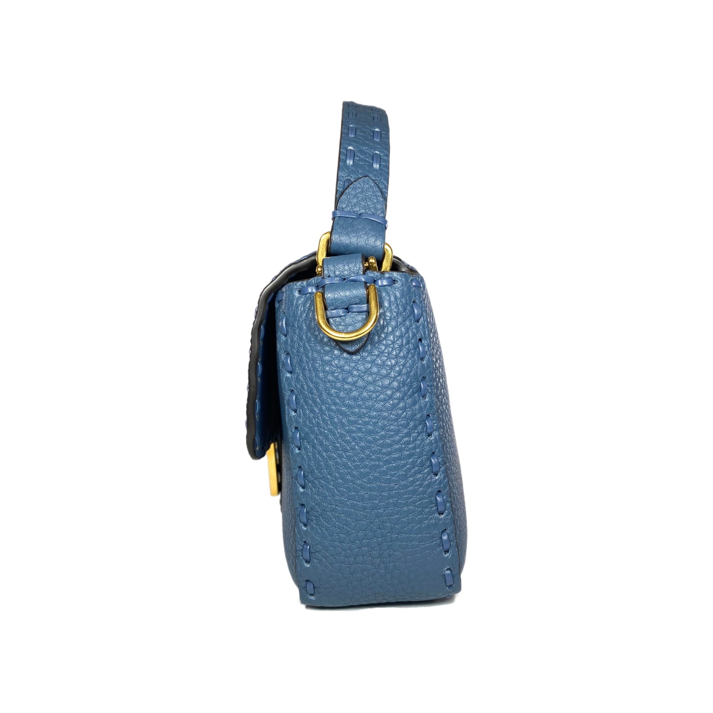 Fendi Blue Selleria Baguette