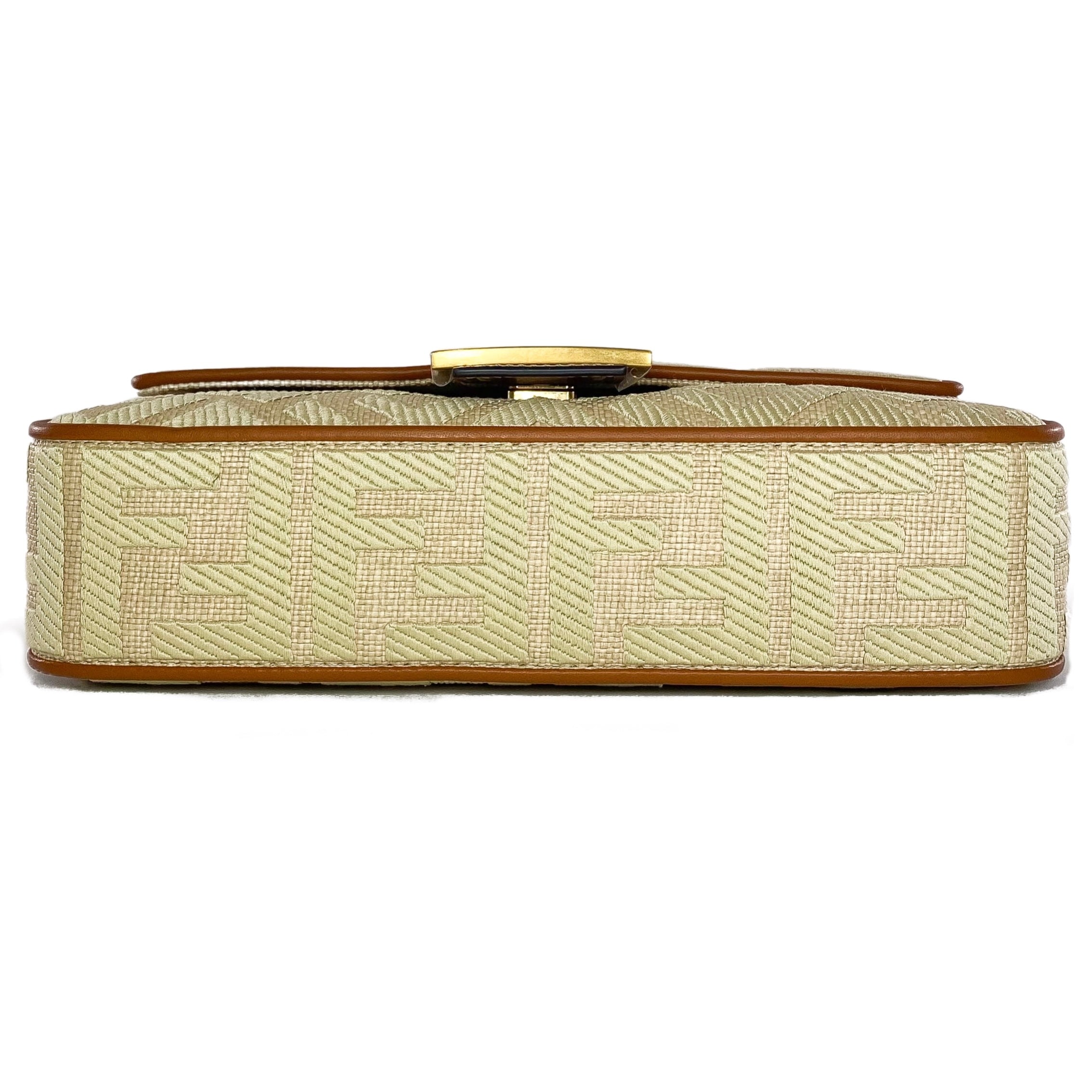 Fendi Beige Logo Baguette