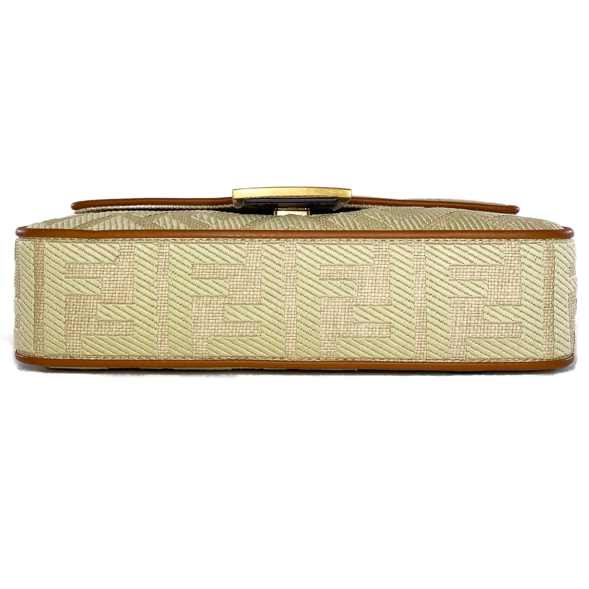 Fendi Beige Logo Baguette