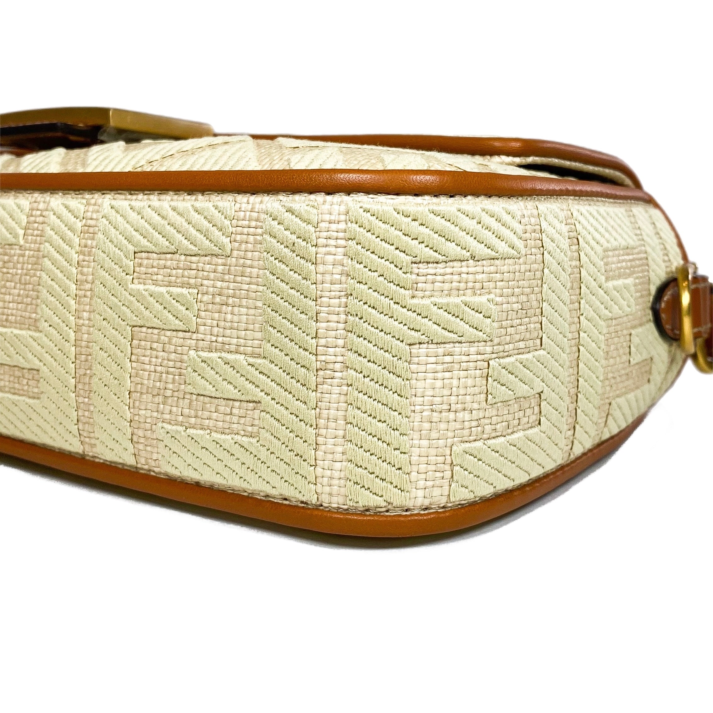 Fendi Beige Logo Baguette