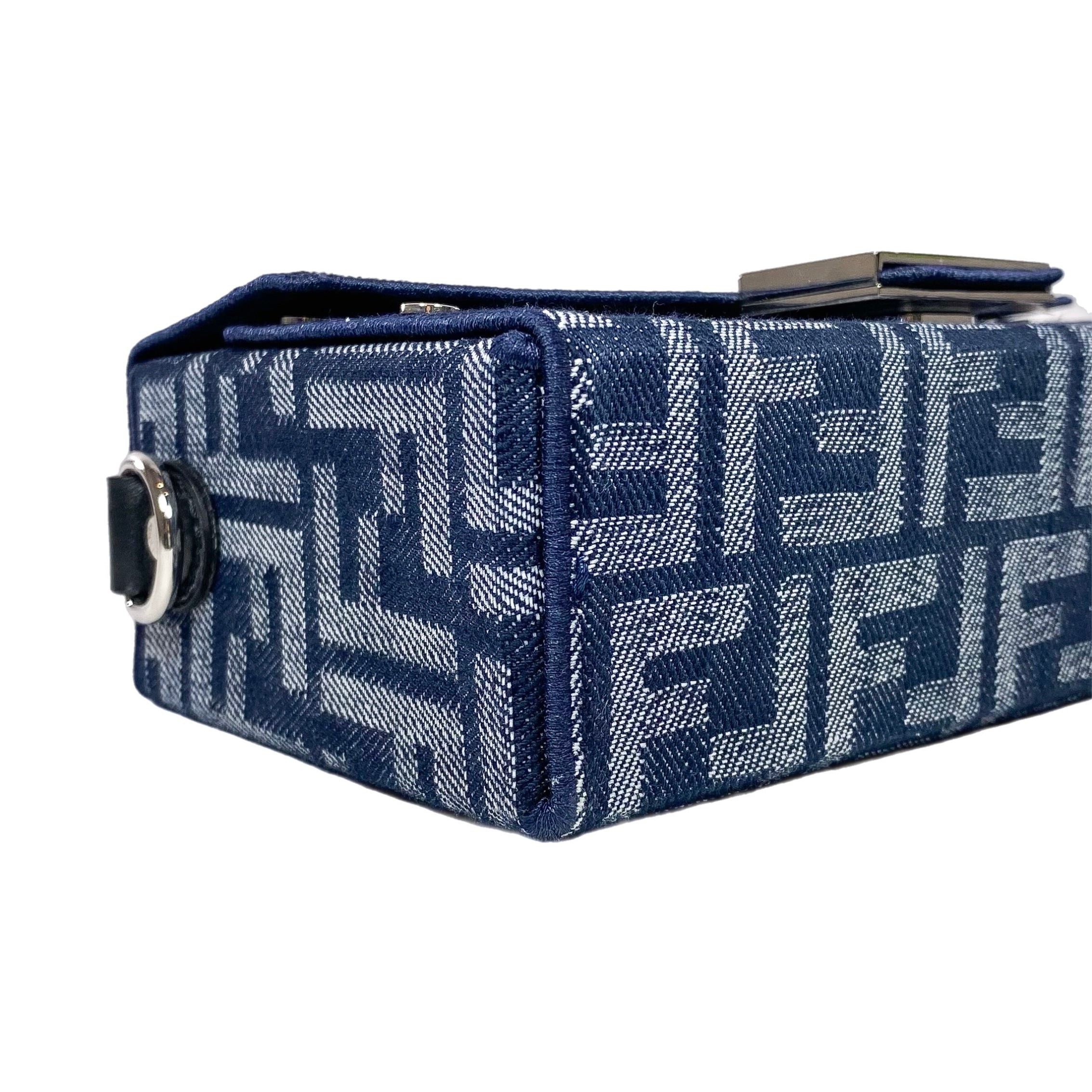 Fendi Denim Logo Soft Trunk Baguette