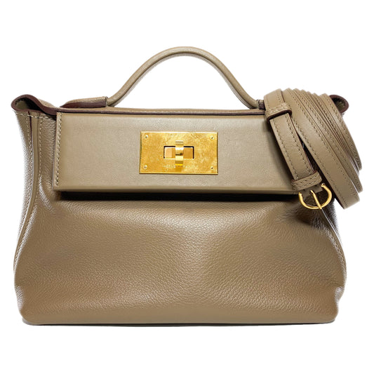 Hermes Mini 24/24 Etoupe Evercolor Gold Hardware