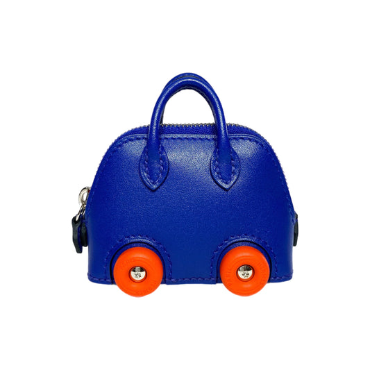 Hermes Blue Electric Chevre Mysore Bolide on Wheels Bag Charm