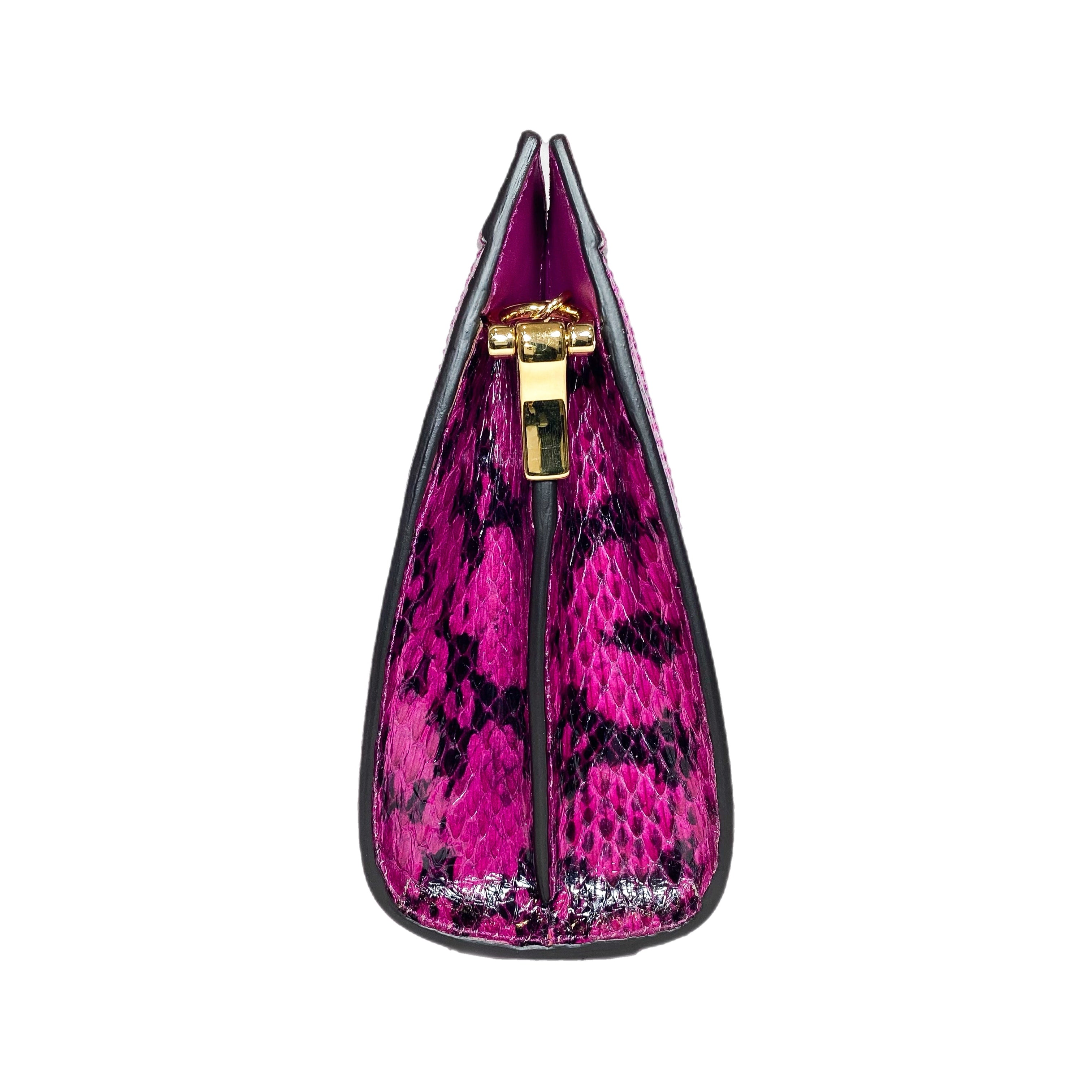 Gucci Pink GG Small Snakeskin Ophidia Chain Shoulder Bag