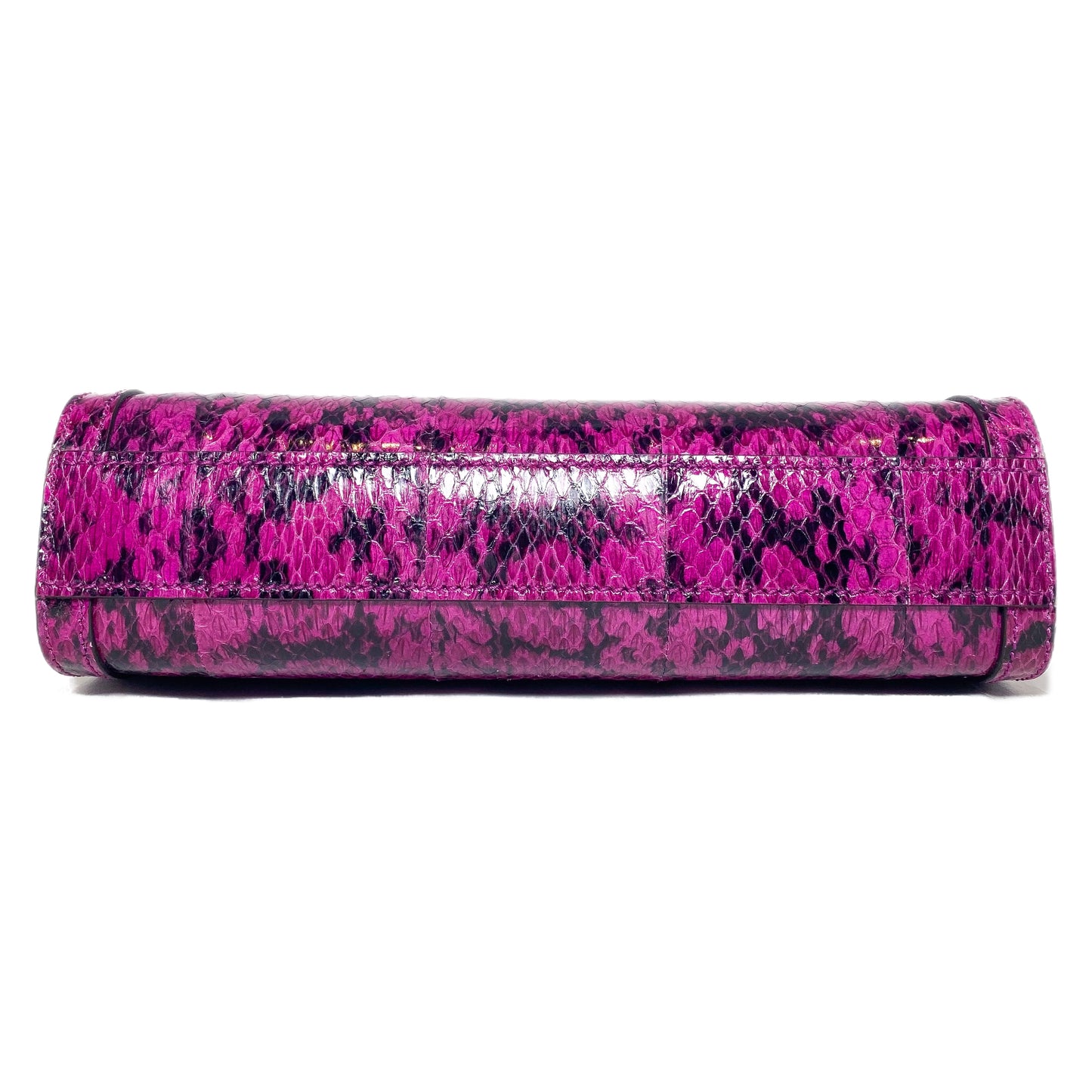 Gucci Pink GG Small Snakeskin Ophidia Chain Shoulder Bag