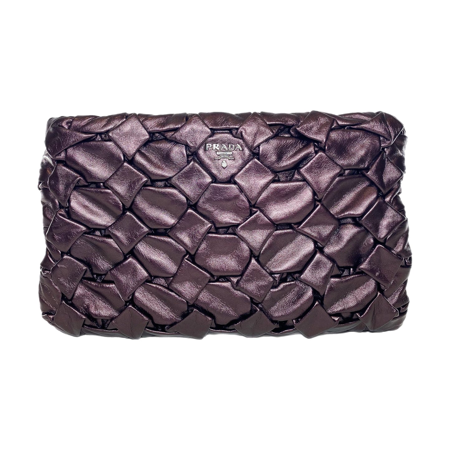 Prada Purple Nappa Origami Clutch