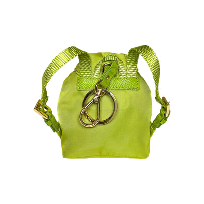 Prada Green Backpack Key Ring Bag Charm