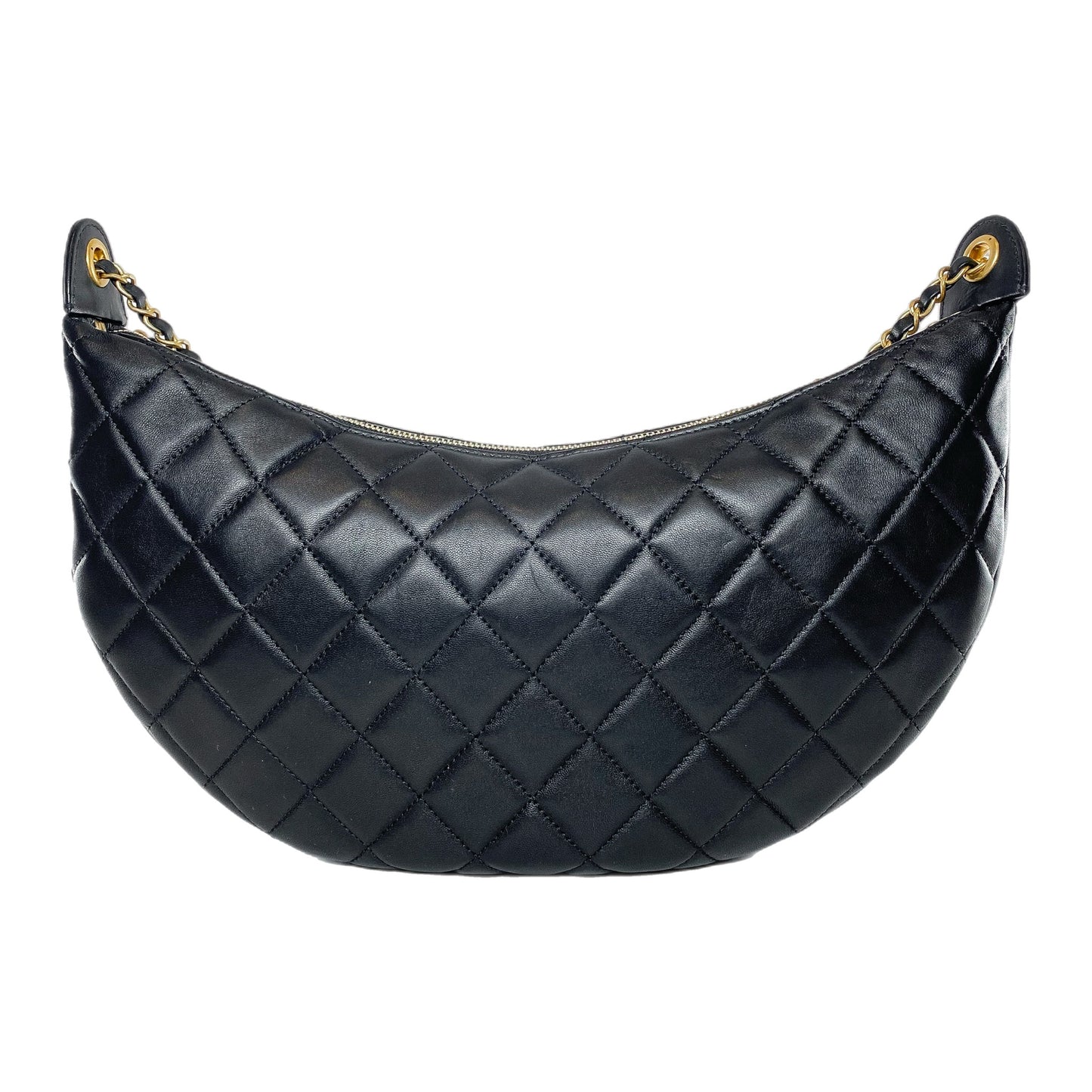 Chanel Black Quilted All About Chains Hobo Bag