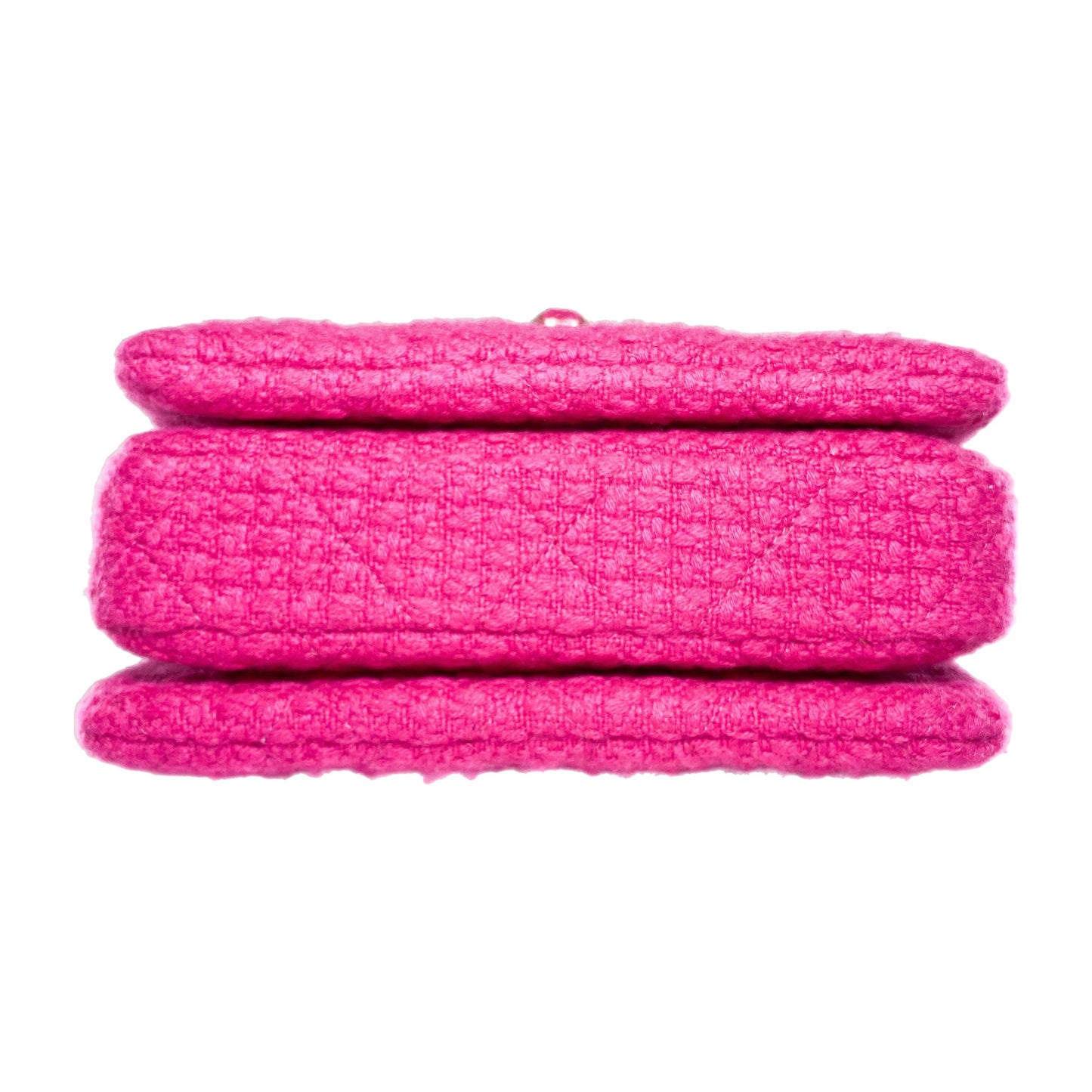 Chanel Fuchsia Cashmere Tweed Quilted Mini Bijoux Flap