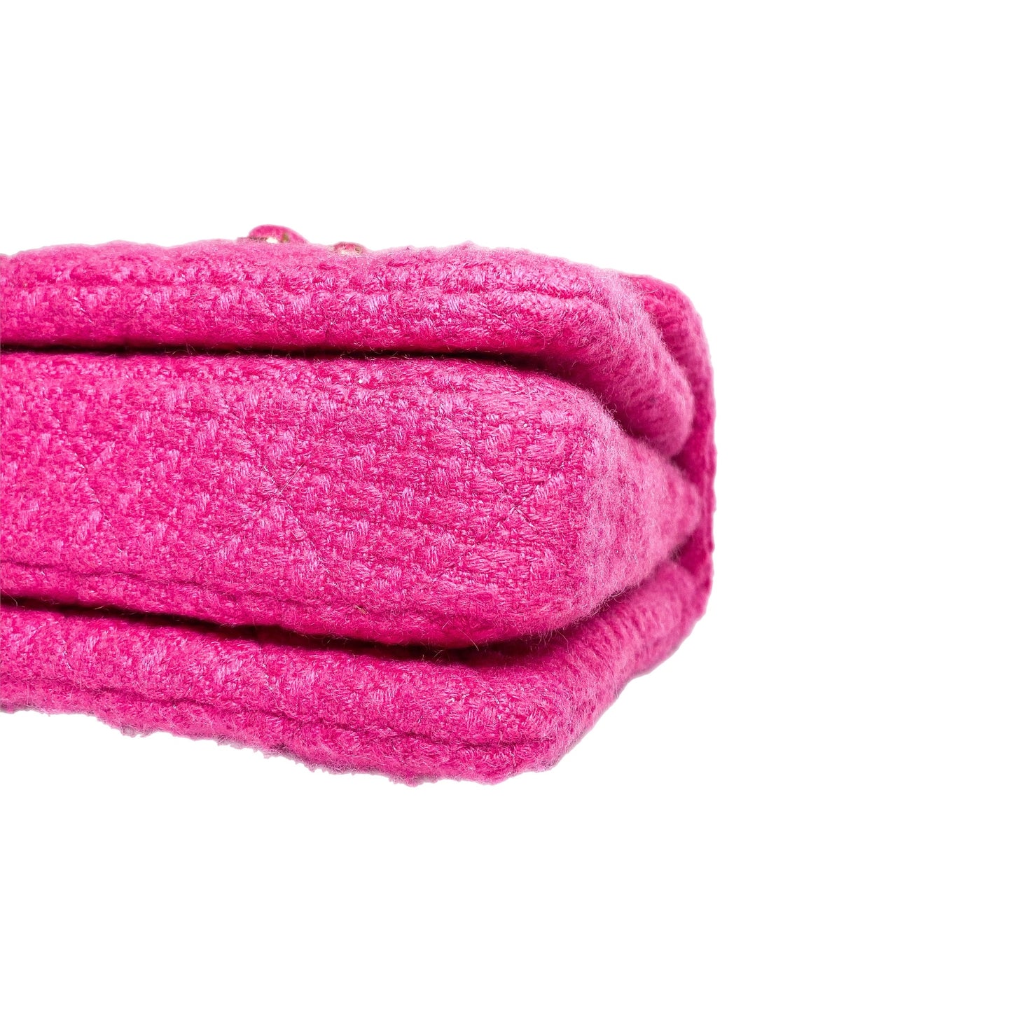Chanel Fuchsia Cashmere Tweed Quilted Mini Bijoux Flap