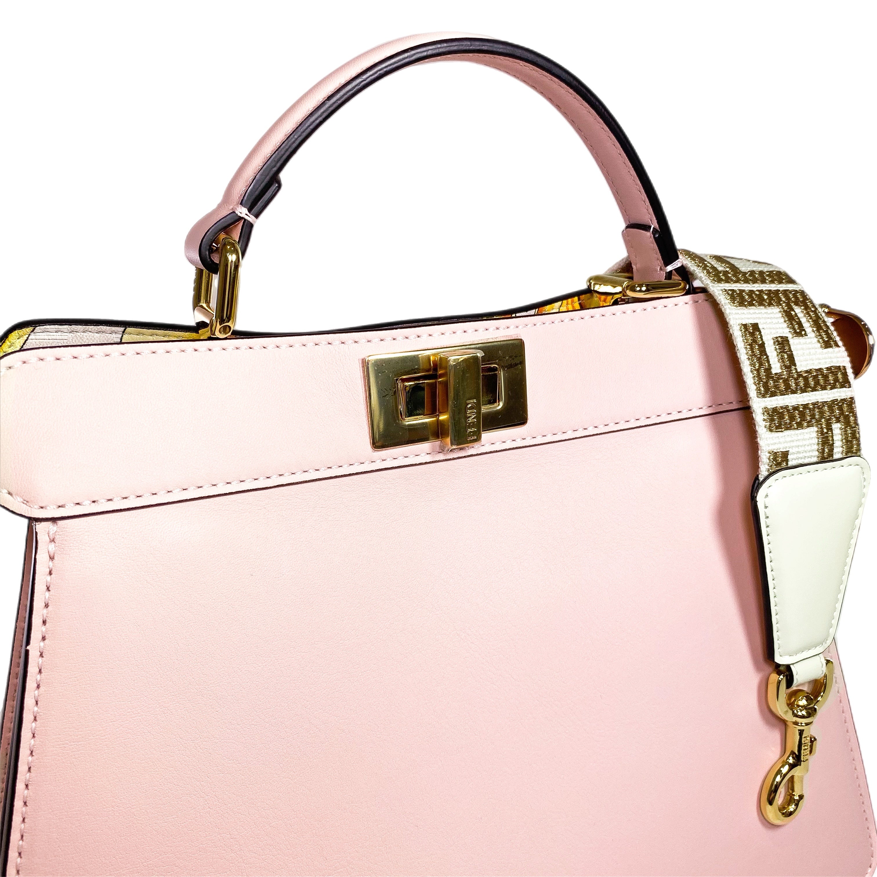 Fendi x Versace Fendace Rosa Confetto FF Baroque Small Peekaboo