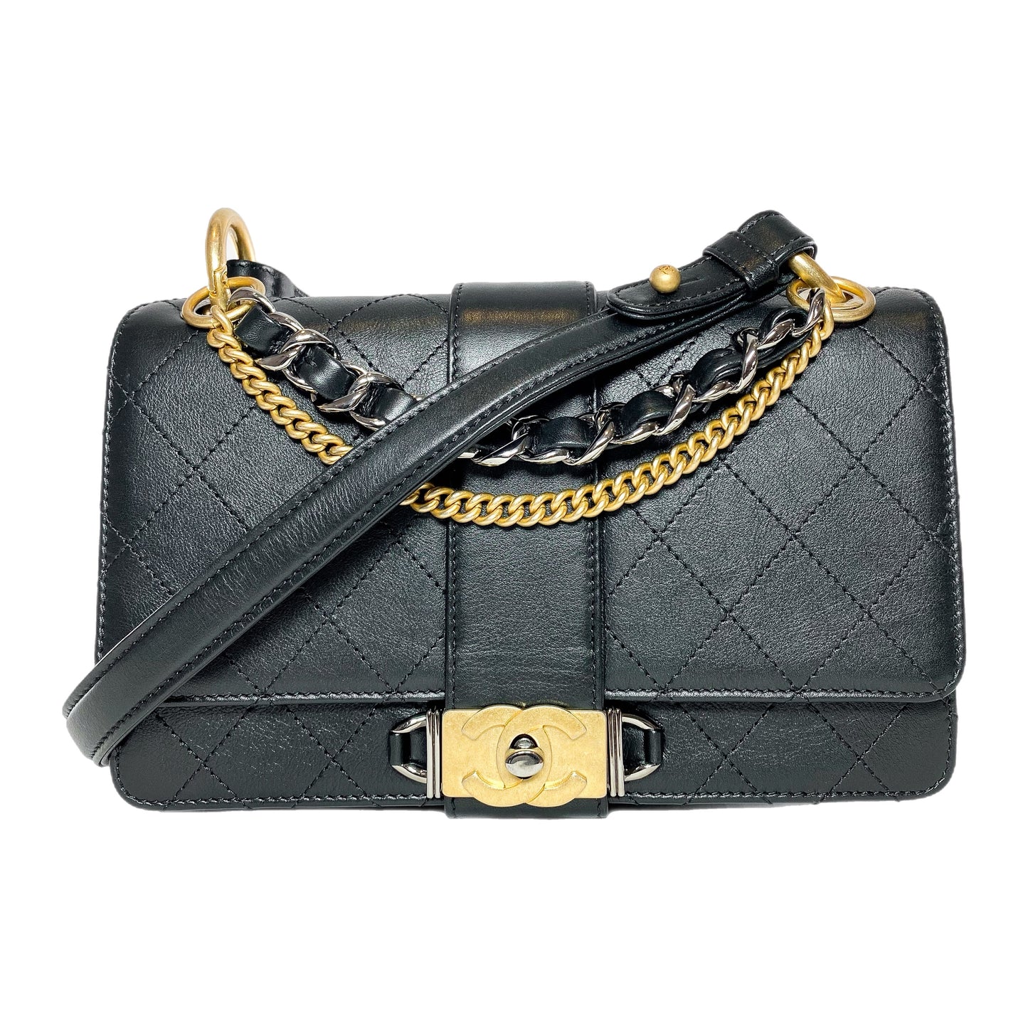 Chanel Black CC Chain Flap Shoulder Bag