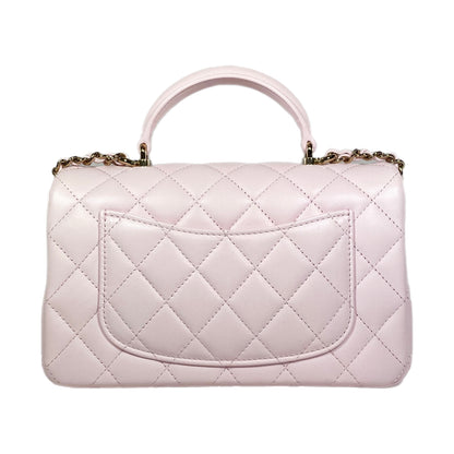 Chanel Light Pink Mini Rectangle Top Handle Flap Bag