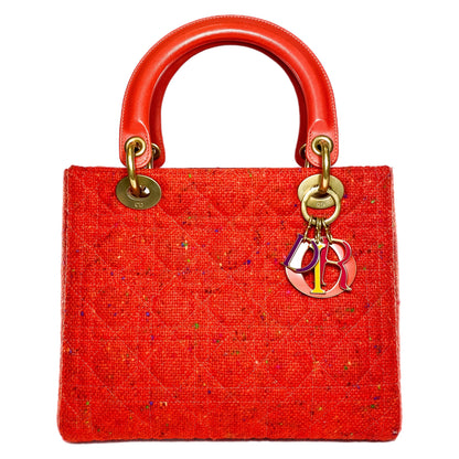 Dior Lady Dior Red Tweed Medium