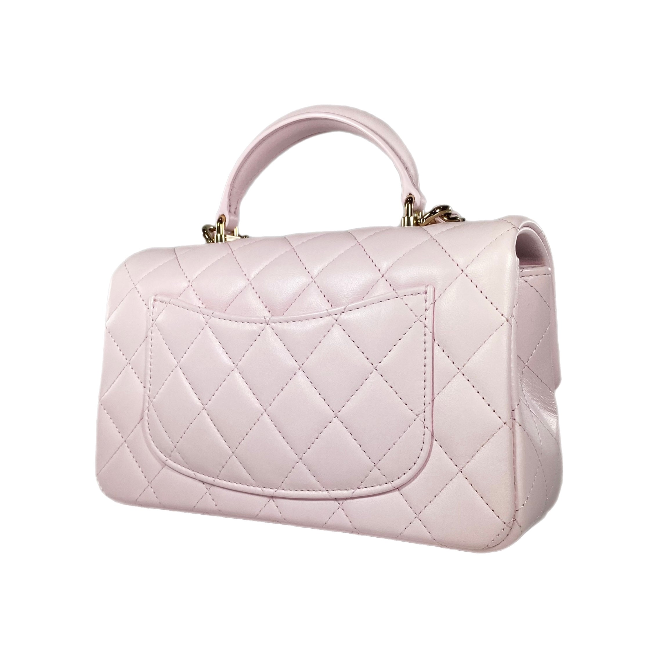 Chanel Light Pink Mini Rectangle Top Handle Flap Bag – Consign of