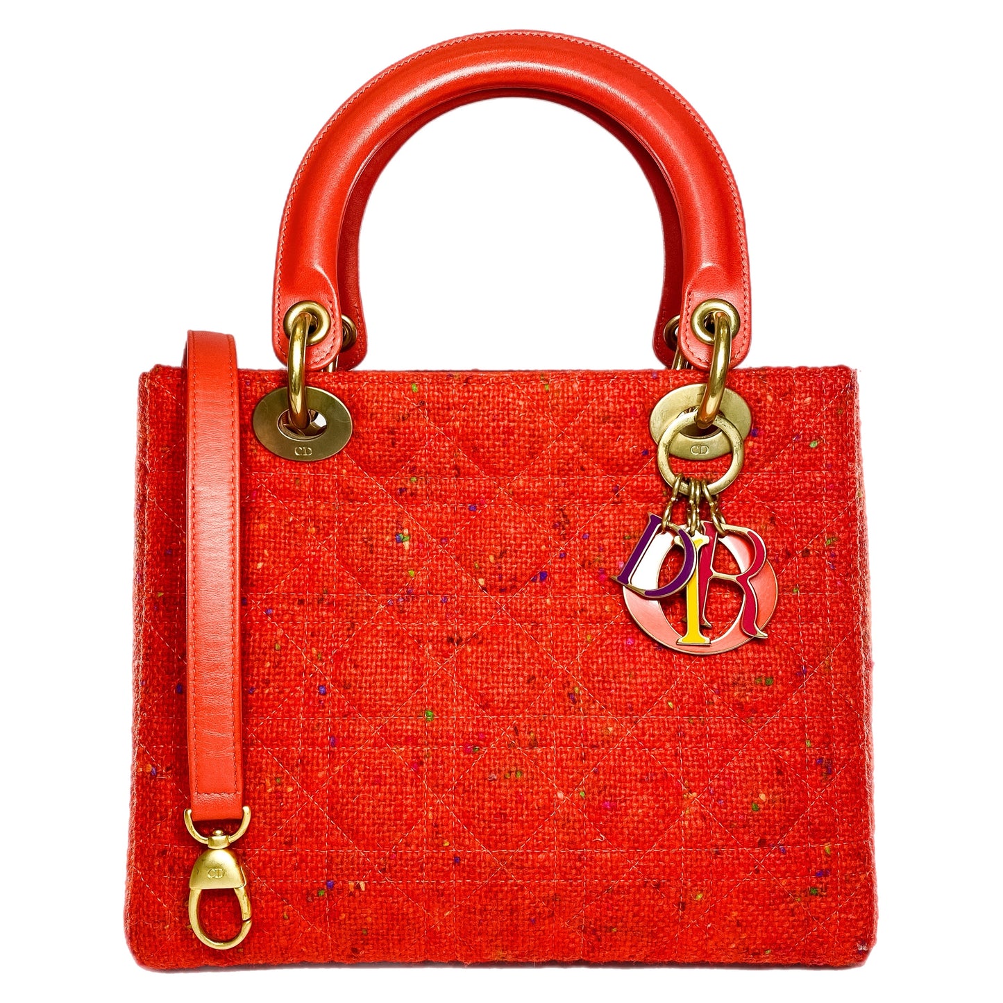 Dior Lady Dior Red Tweed Medium