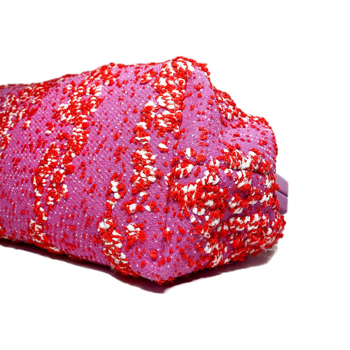 Bottega Veneta Fuchsia Knit Tweed Point Bag